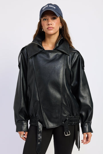 Emory Park Gabriella Bomber Jacket in Black - Gabby Bomber Jacket (layer)