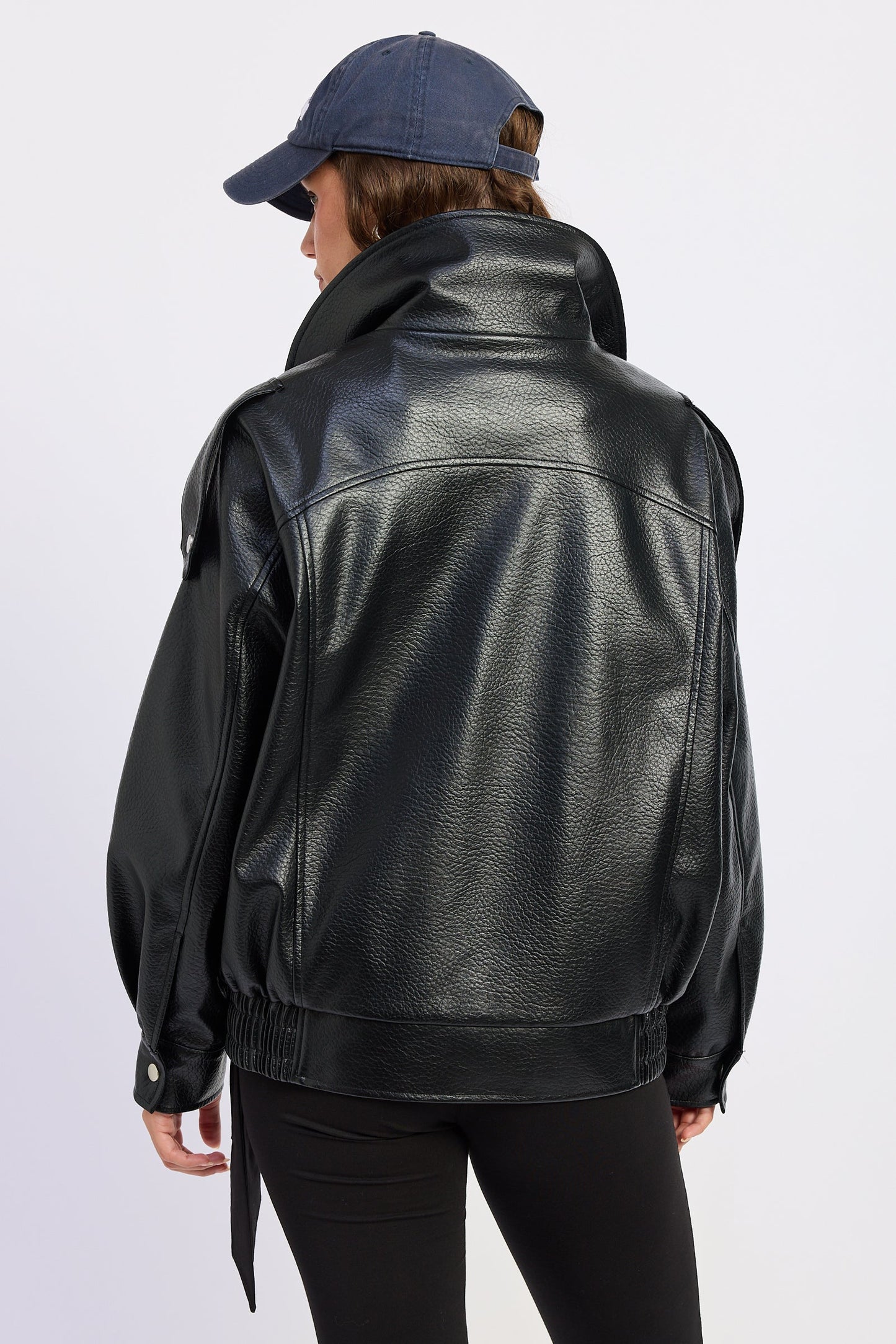 Emory Park Gabriella Bomber Jacket in Black view 2 - Gabby Bomber Jacket (layer)