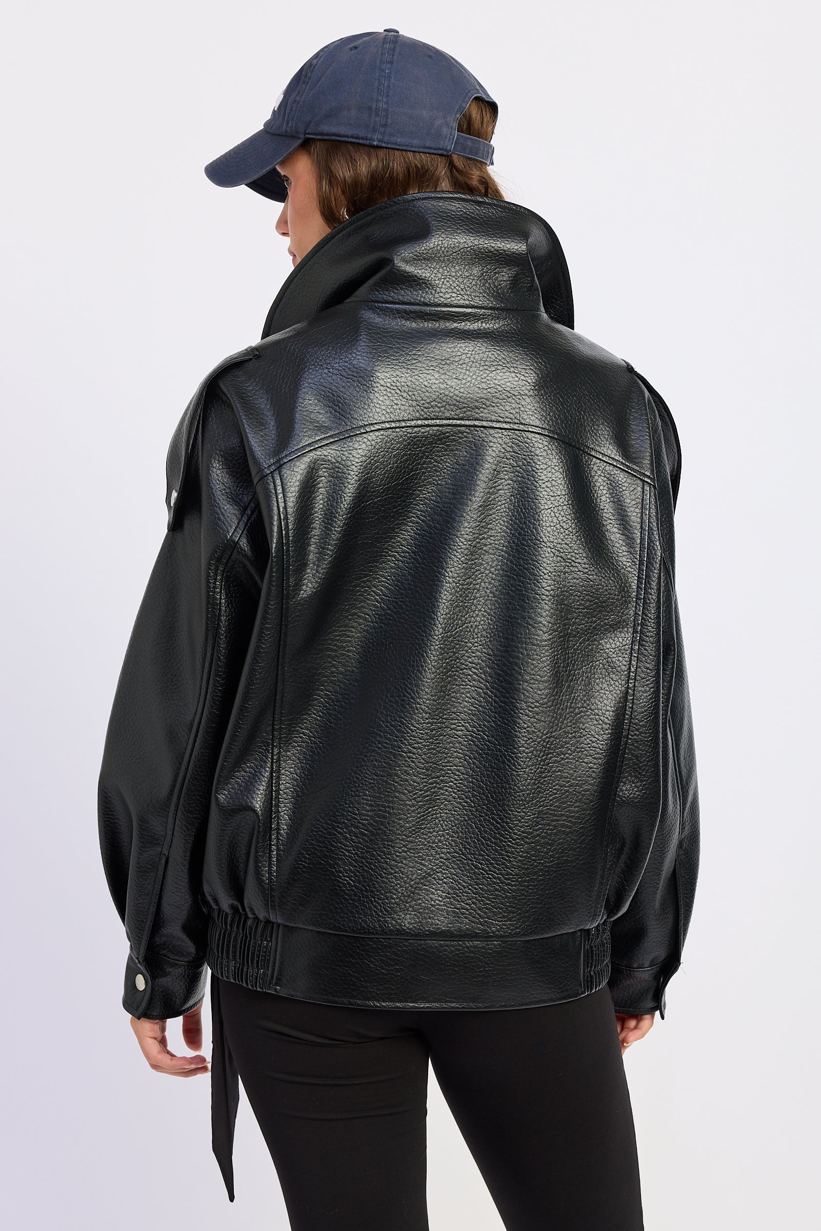 Emory Park Gabriella Bomber Jacket in Black view 2 - Gabby Bomber Jacket (layer)
