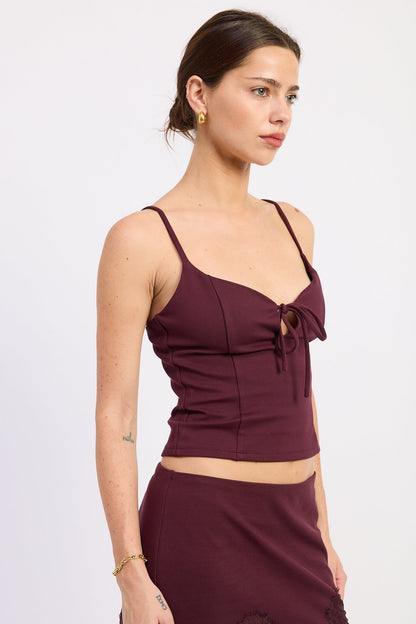 Emory Park Galia Top in Maroon view 6 - Galia Pleated Top
