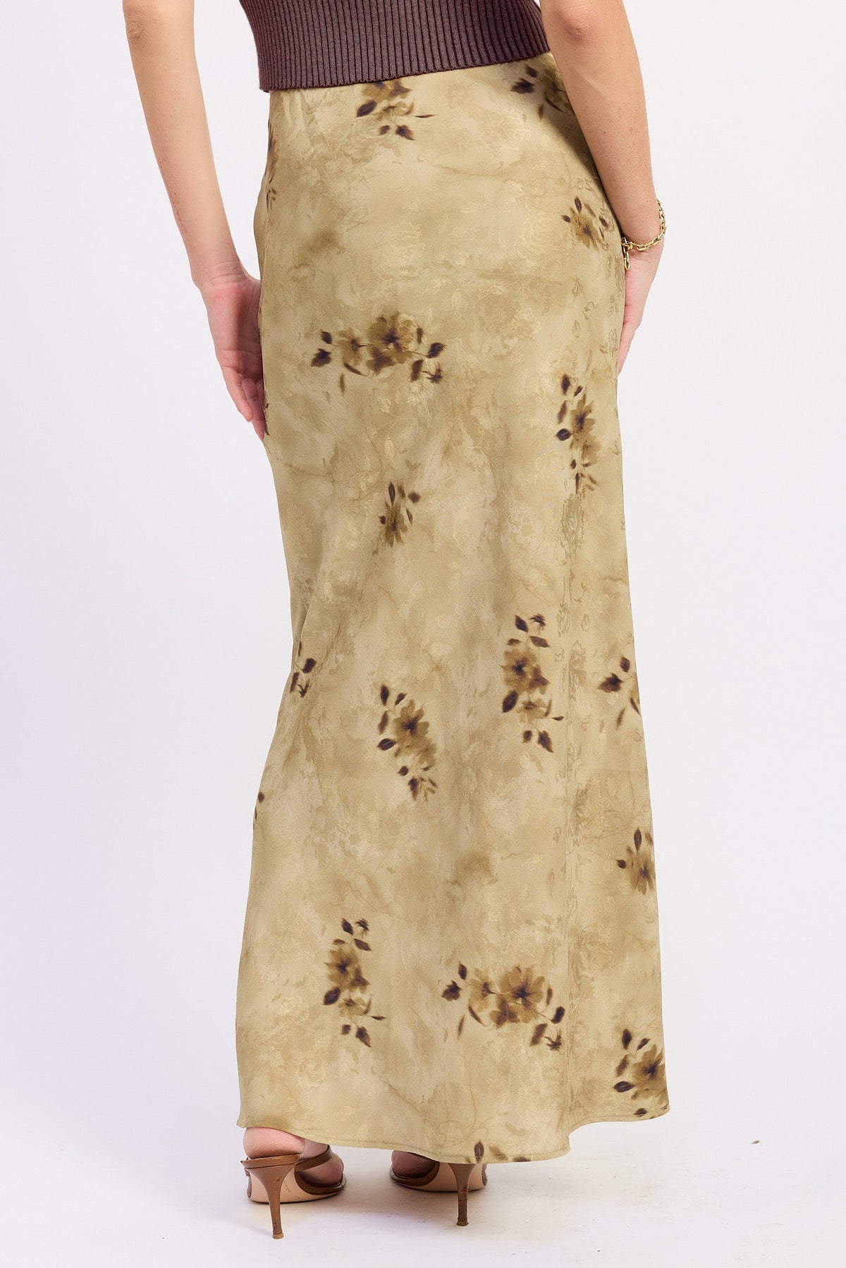 Emory Park Ginevra Maxi Skirt in Light Olive view 3 - Ginevra Maxi Dress