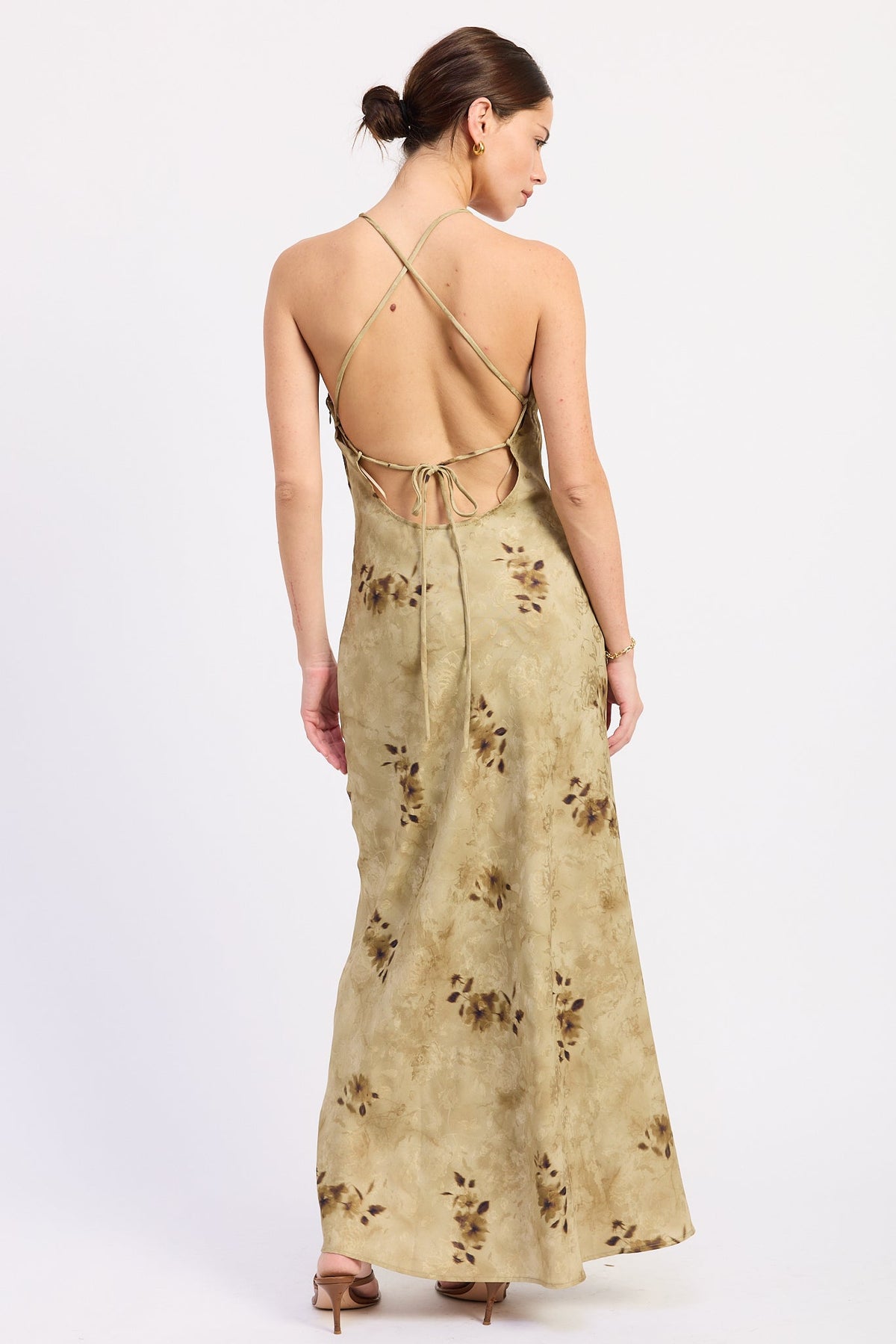 Emory Park Ginevra Midi Dress in Light Olive view 3 - Geneva Midi Dress