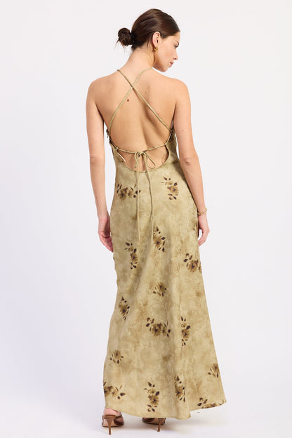 Emory Park Ginevra Midi Dress in Light Olive view 3 - Geneva Midi Dress