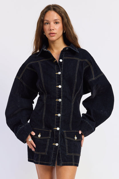 Emory Park Giovanna Denim Mini Dress view 4