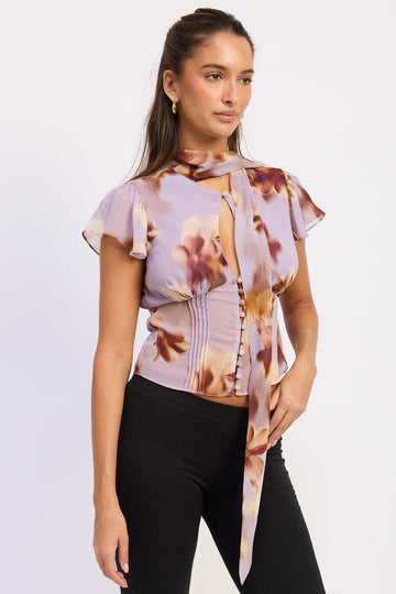 Emory Park Gwen Blouse in Purple Haze view 2 - Gwen Blouse Hobbs (top)