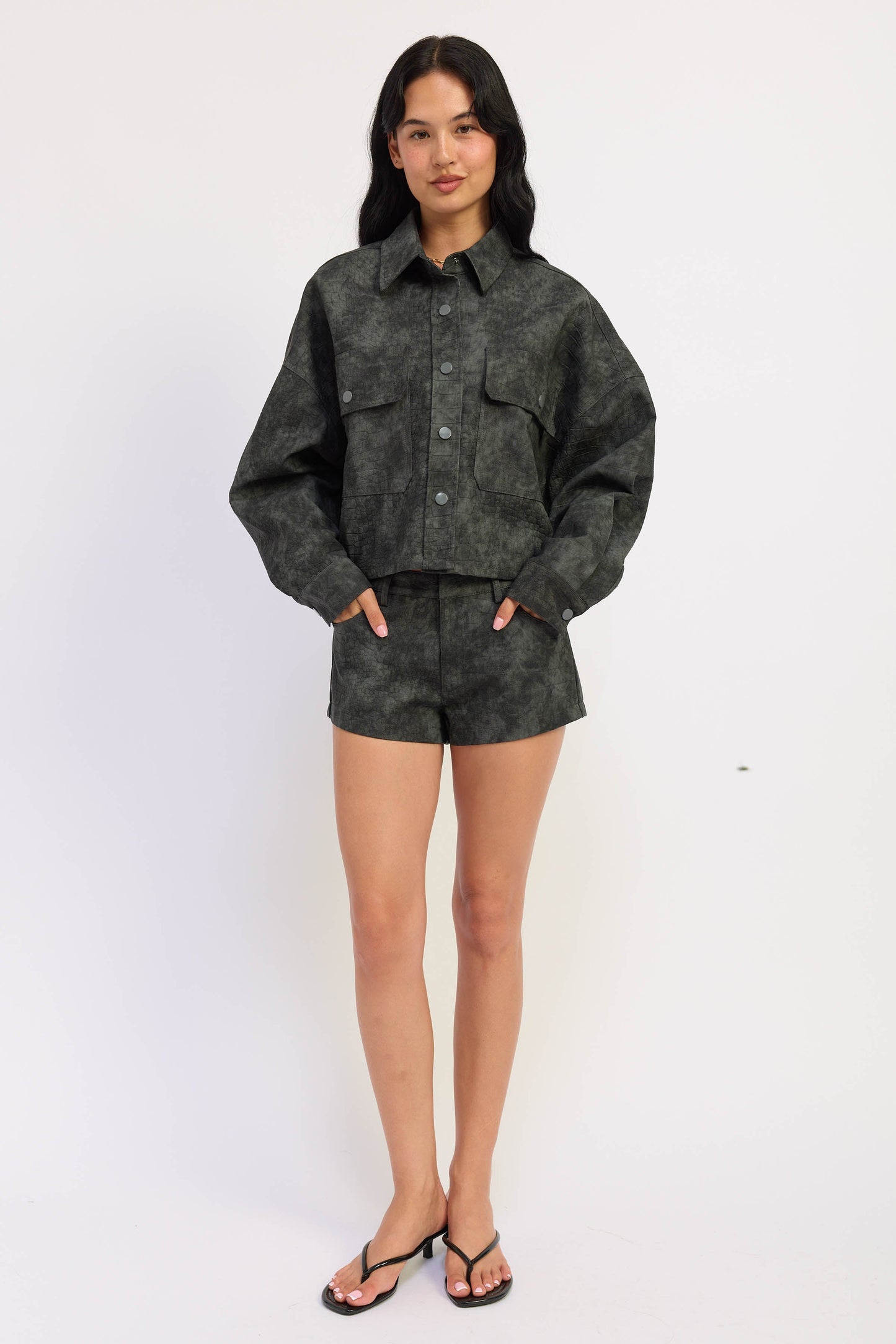 Emory Park Halle Jacket in Black view 4 - Halle Jacket Stand Studio (layer)