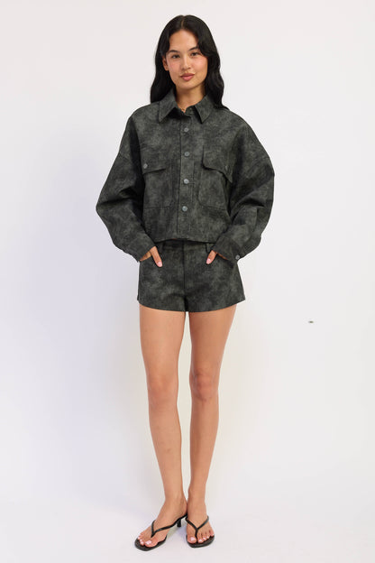 Emory Park Halle Jacket in Black view 4 - Halle Jacket Stand Studio (layer)