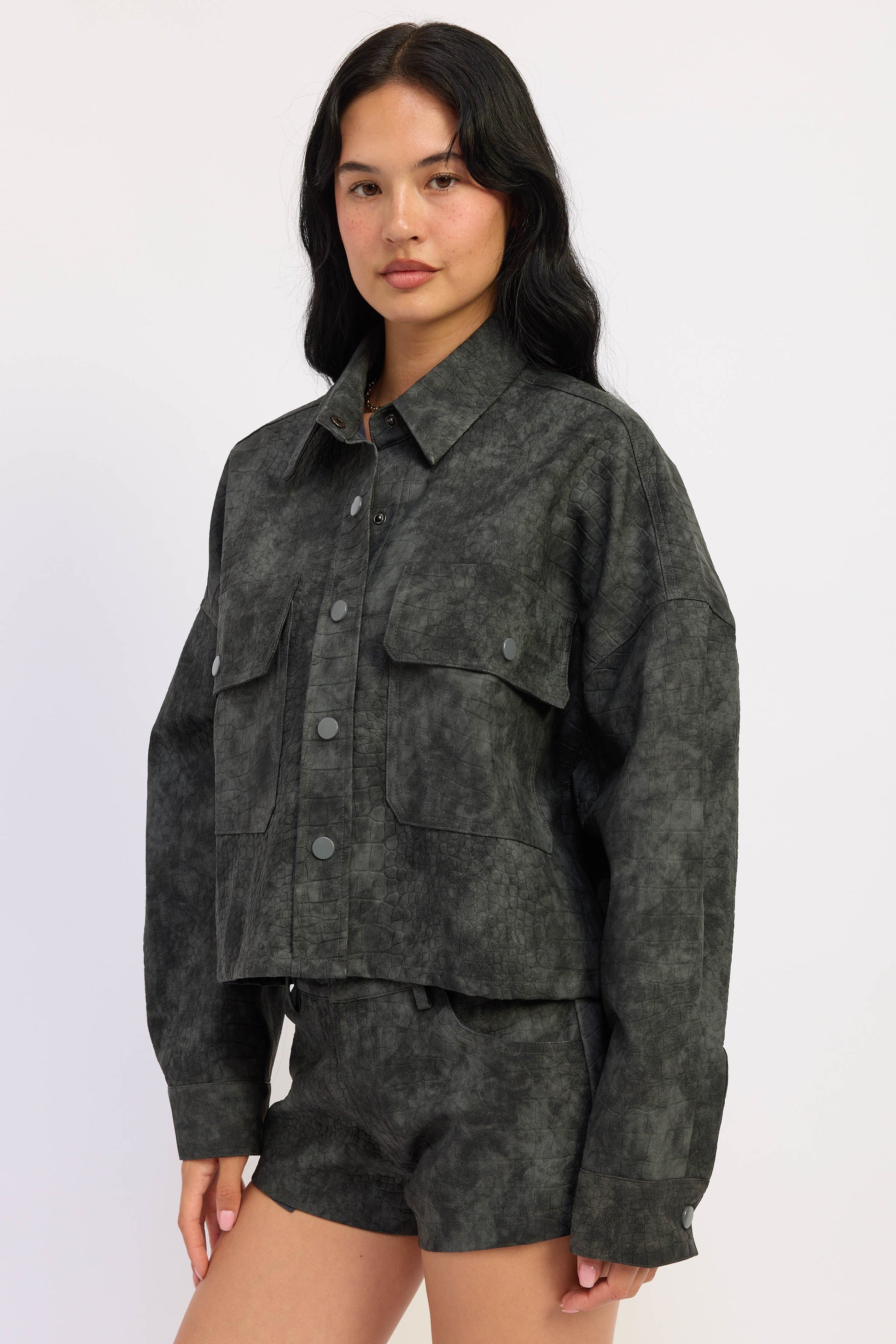 Emory Park Halle Jacket in Burgundy view 2 - Halle Jacket Stand Studio (layer)