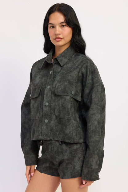 Emory Park Halle Jacket in Burgundy view 2 - Halle Jacket Stand Studio (layer)