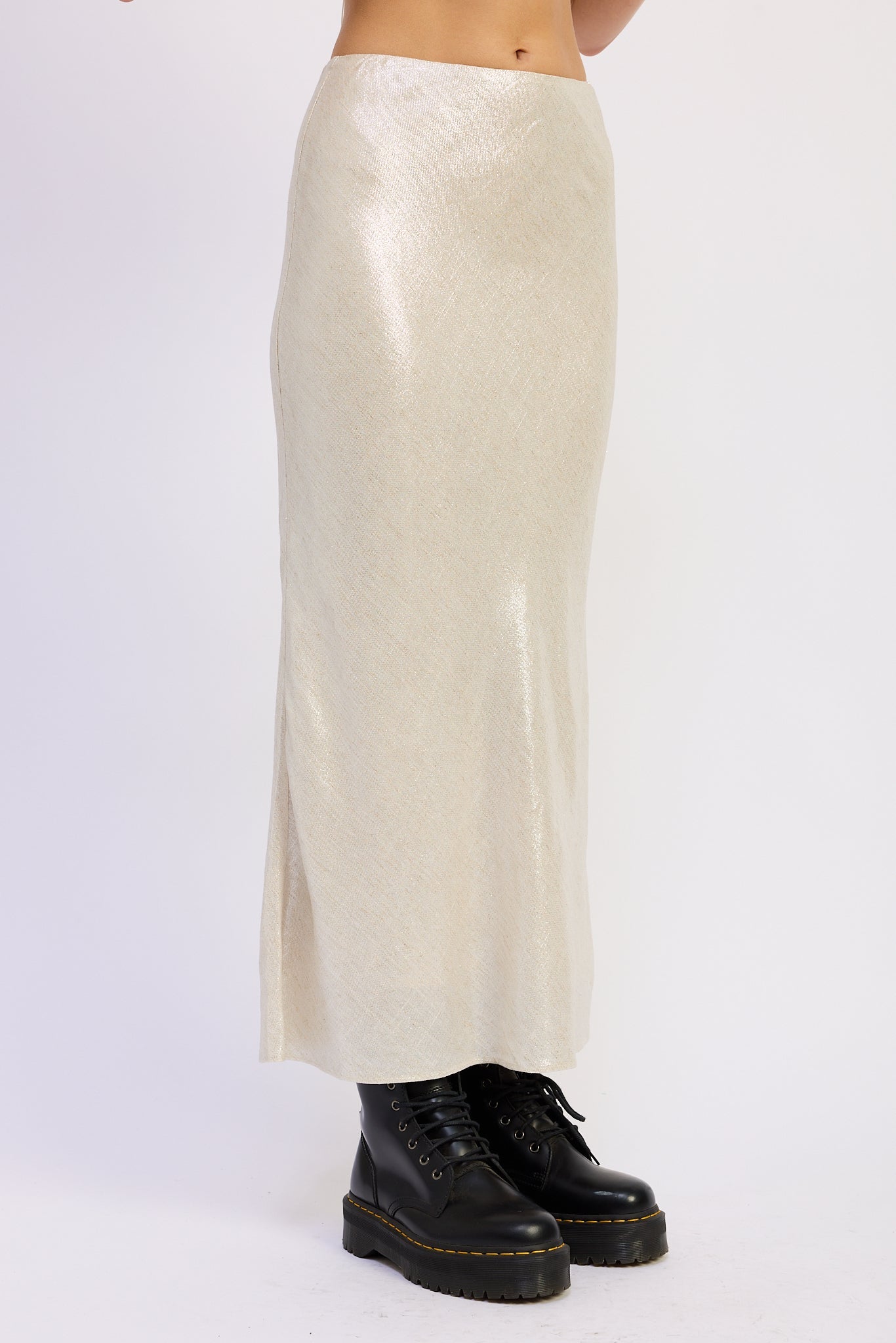 Emory Park Hani Midi Skirt in Champagne view 2 - Honey Midi Skirt (dress)
