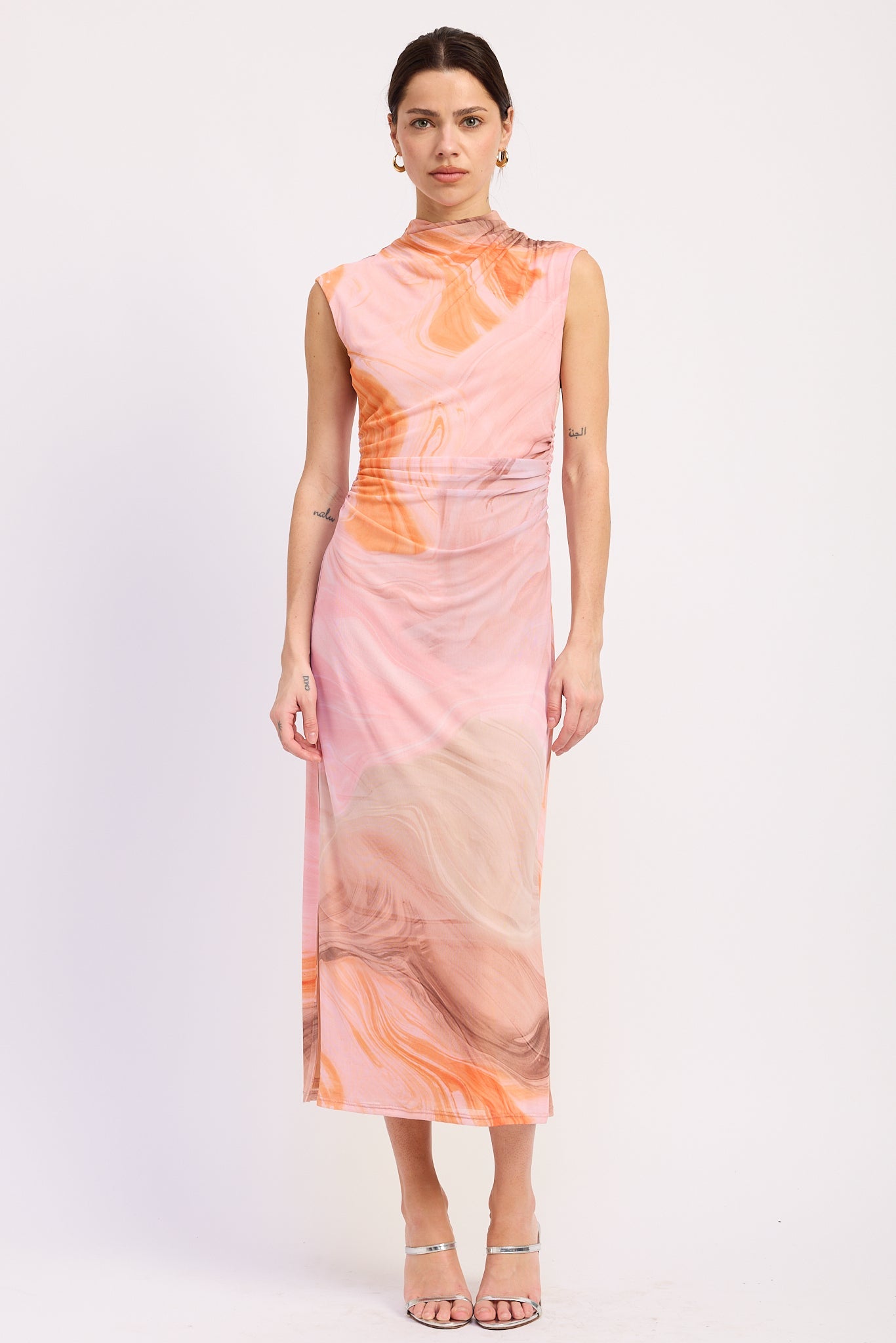Emory Park Hannah Midi Dress in Pink Multi - Hannah Midi Dress Alice And Olivia
