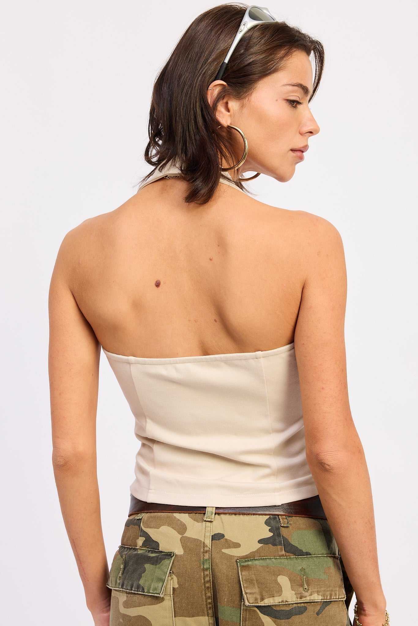 Emory Park Haven Top in Beige view 3 - Haven Top Kookai