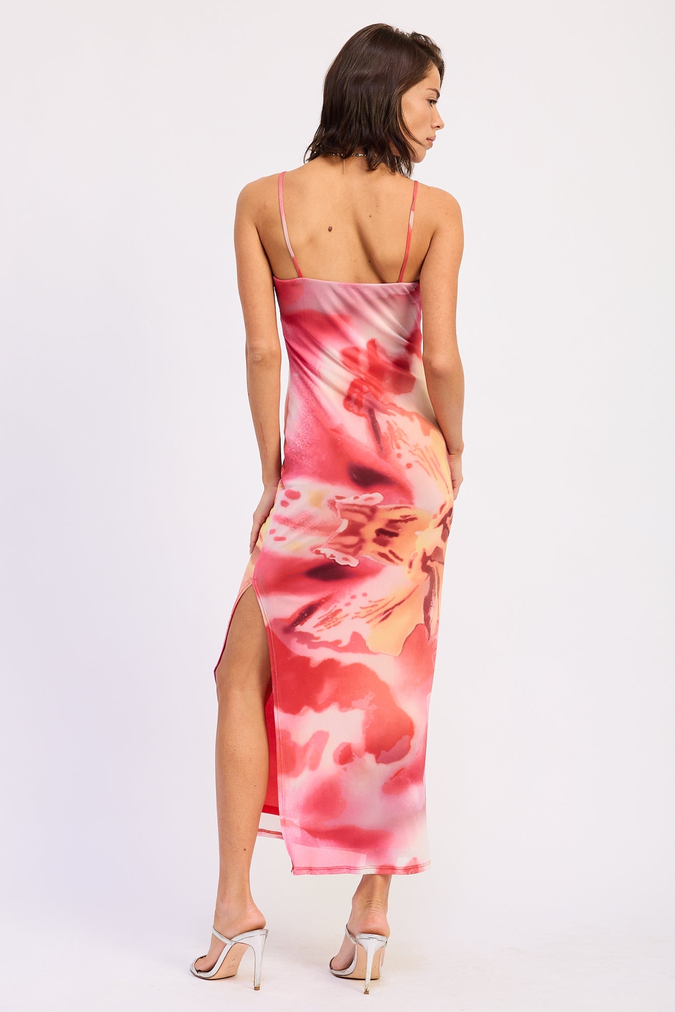 Emory Park Hensley Midi Dress in Rose Pink Floral view 3 - Henley Midi Dress