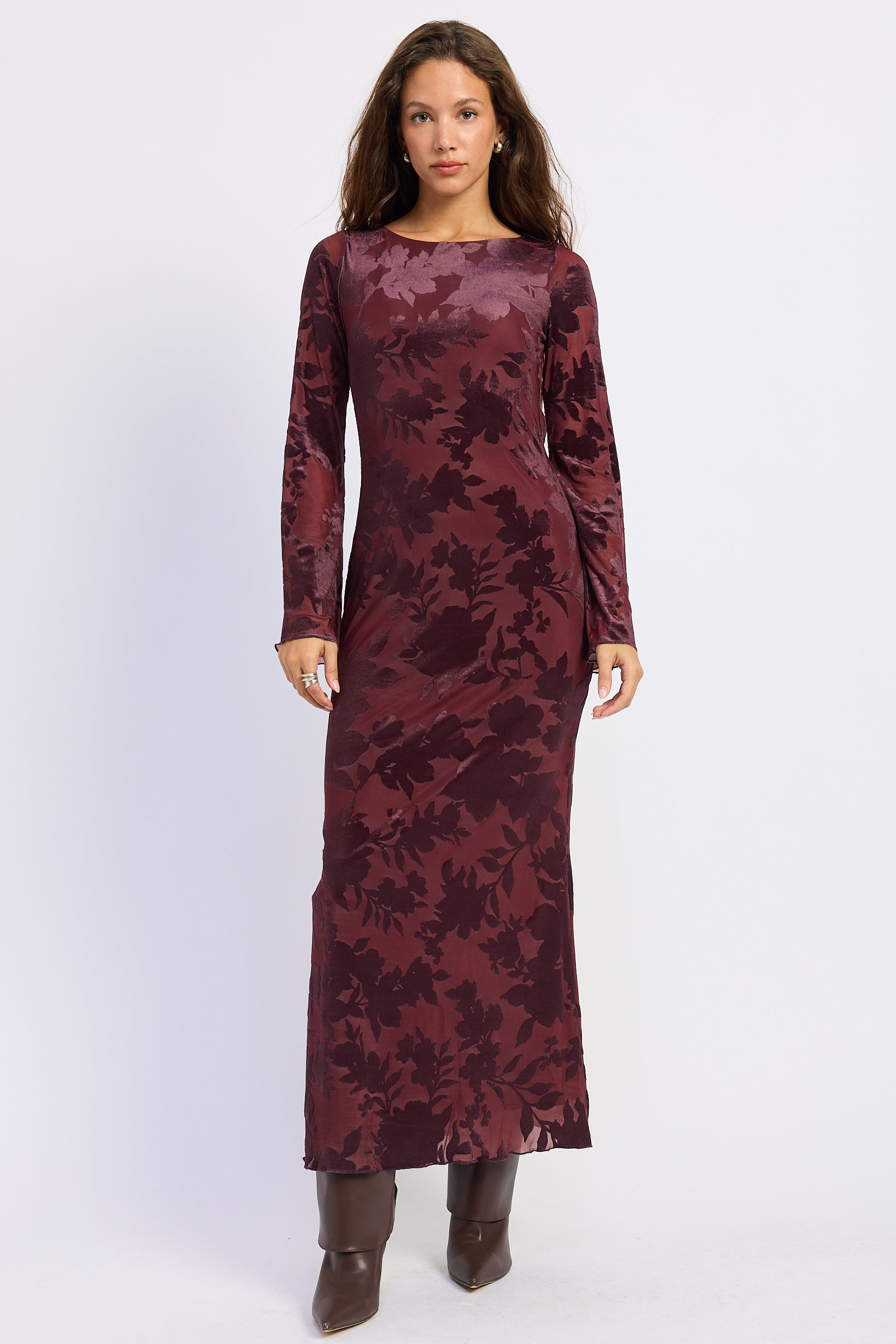 Emory Park Honora Maxi Dress in Wine view 2 - Honora Maxi Dress Midnight Haze