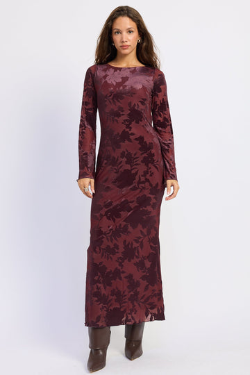 Emory Park Honora Maxi Dress in Wine view 2 - Honora Maxi Dress Midnight Haze