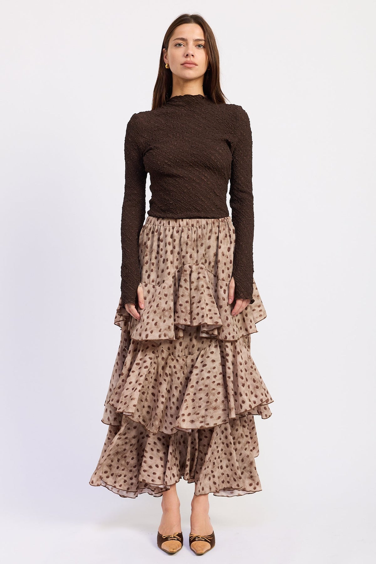Emory Park Idalia Maxi Skirt in Desert Brown - Idalia Maxi Dress