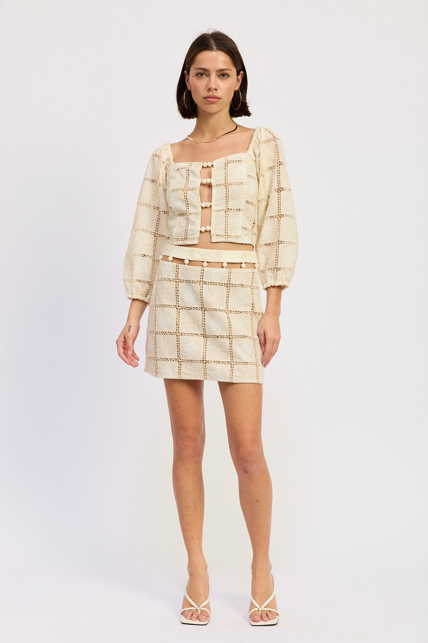 Emory Park Ina Mini Skirt in Natural - In A Mini Skirt