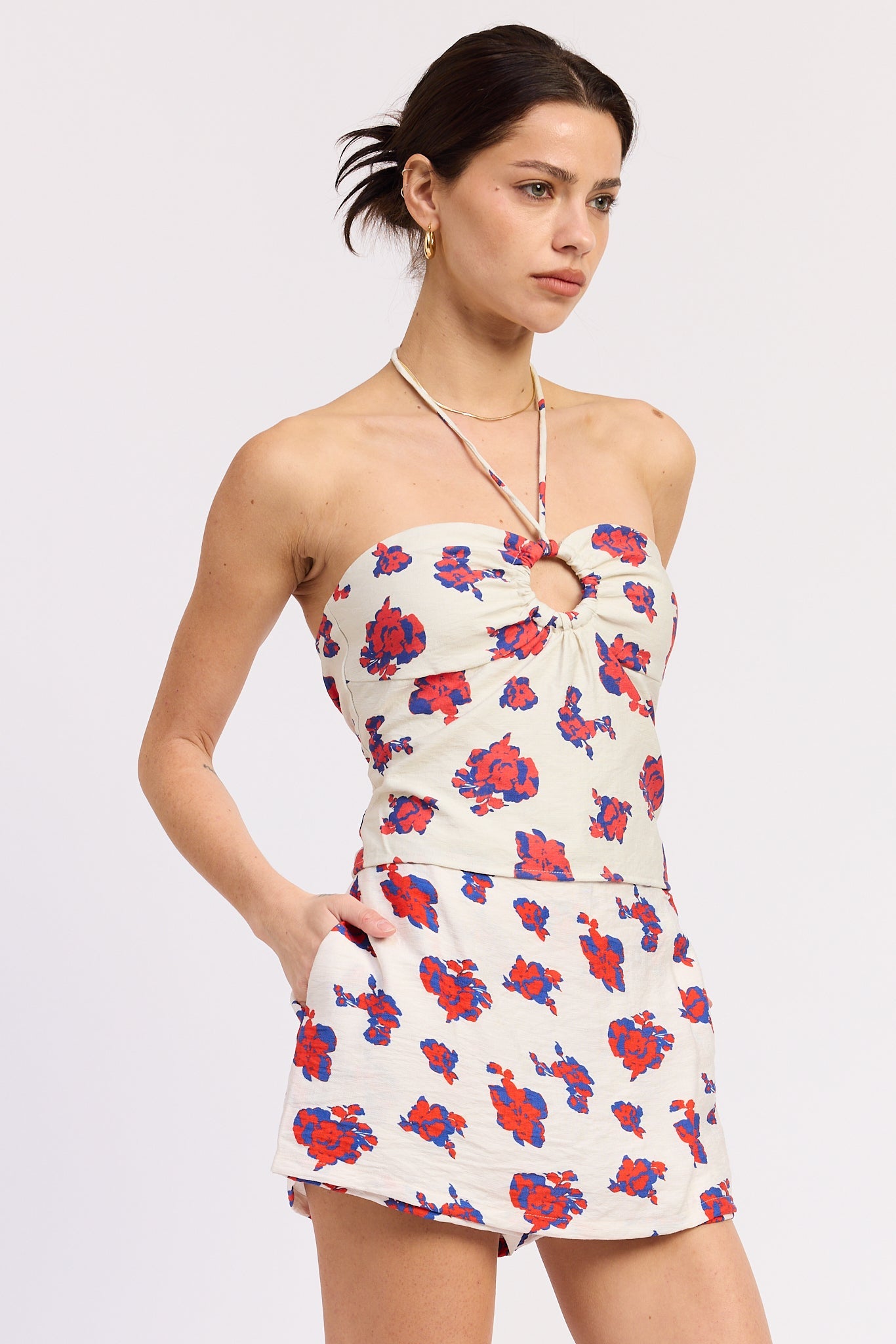 Emory Park Indira Halter Top in Off-White view 2