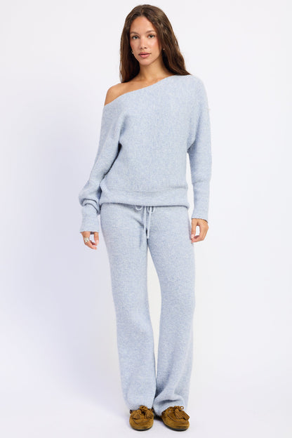 Emory Park Inez Lounge Pants in Powder blue (bottom)