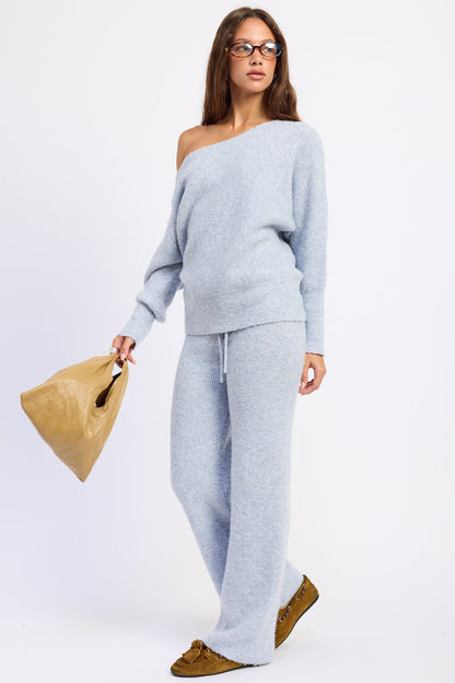 Emory Park Inez Lounge Pants in Powder blue view 2 (bottom)