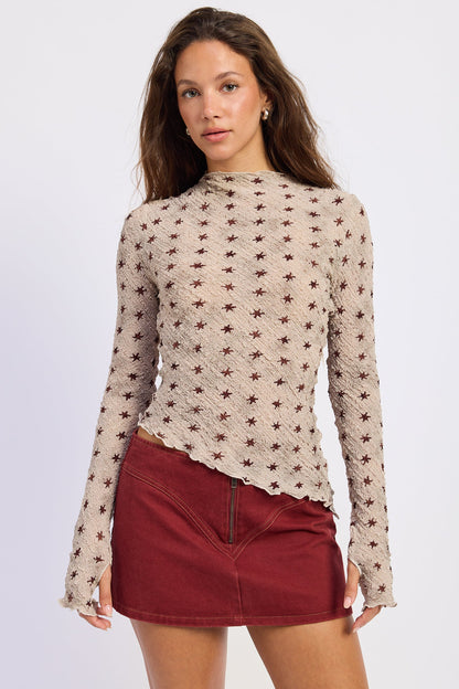 Emory Park Ismerie Top in Silver Brown - Top Ismerie