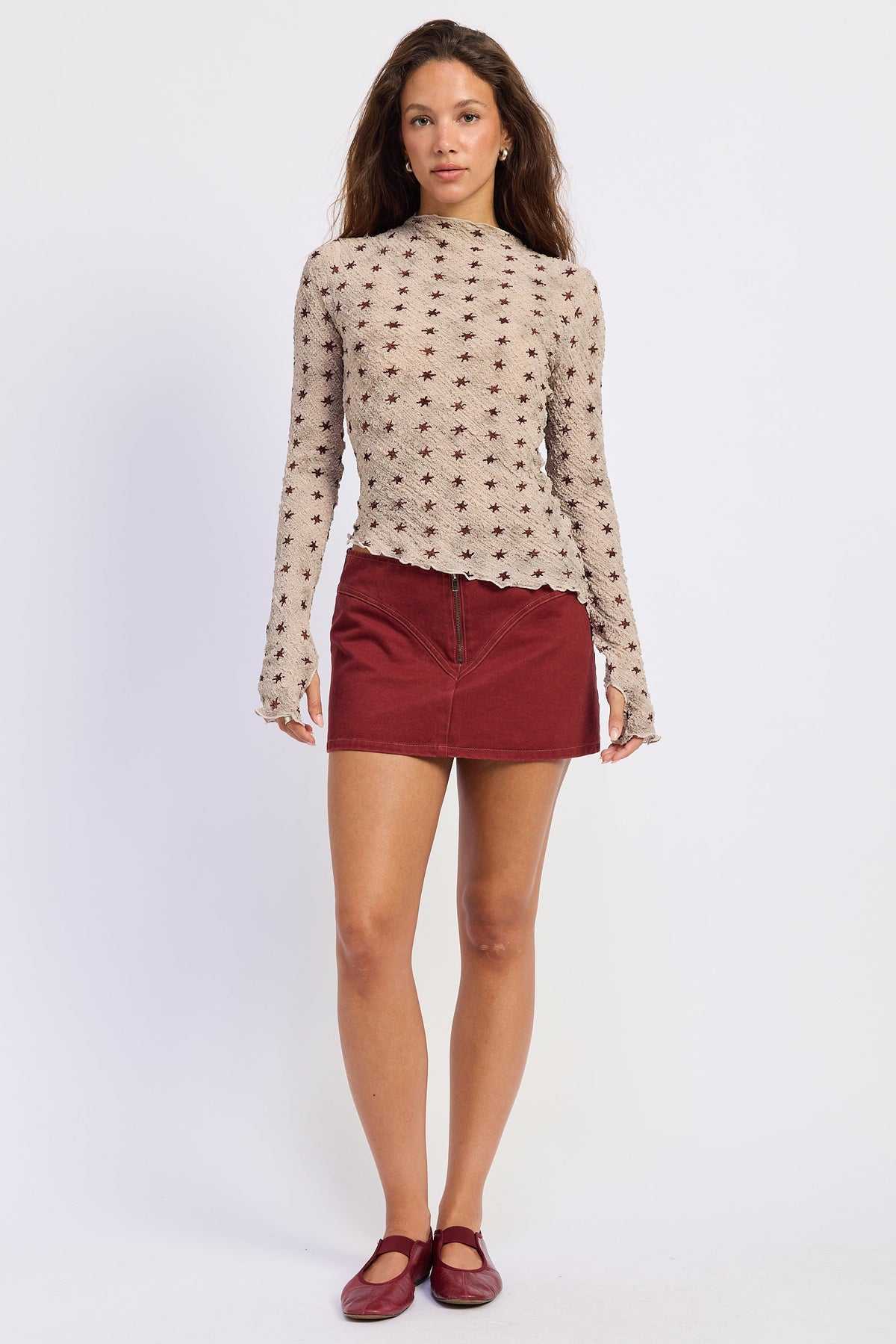 Emory Park Ismerie Top in Silver Brown view 3 - Top Ismerie