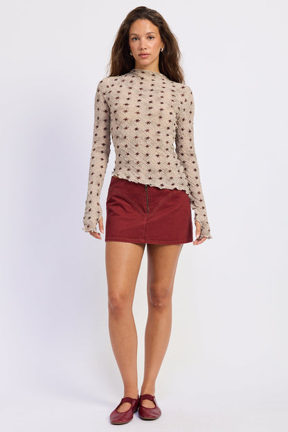 Emory Park Ismerie Top in Silver Brown view 3 - Top Ismerie