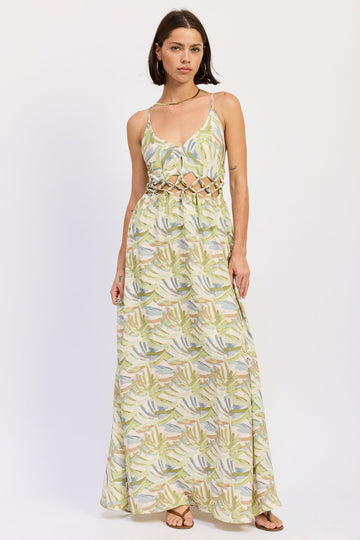 Emory Park Ivara Maxi Dress in Green Multi - Ivara Dress