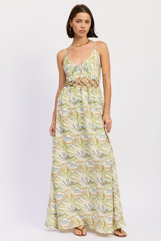 Emory Park Ivara Maxi Dress in Green Multi - Ivara Dress