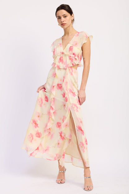 Emory Park Jaelyn Maxi Dress view 4 - Jaelyn Halter Neck Satin Maxi Dress