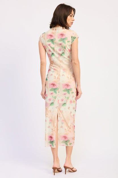 Emory Park Julie Midi Dress in Ivory Rose Pink view 3