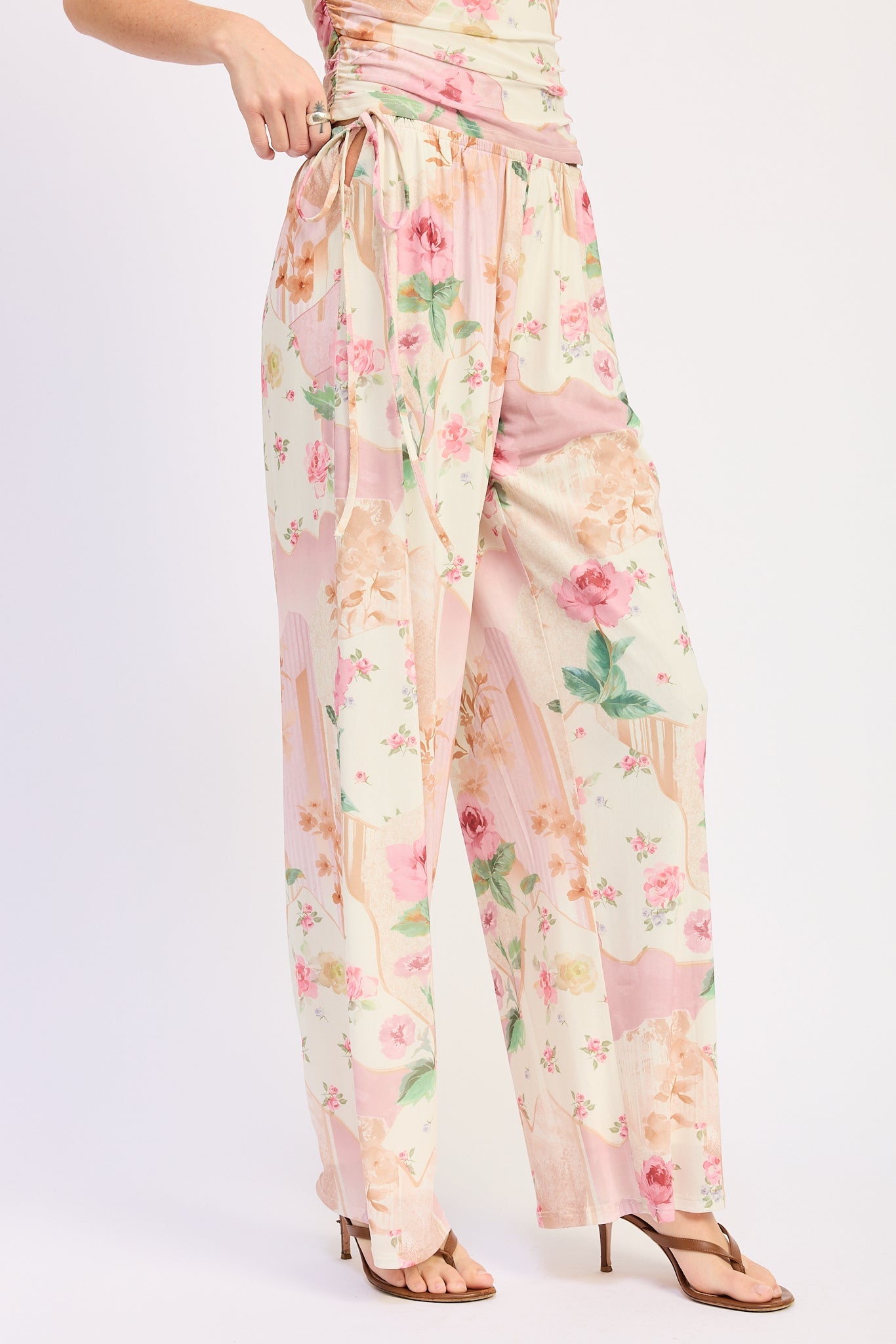 Emory Park Julie Pants in Ivory Rose Pink view 3 - Julie Pants Most Wanted (bottom)