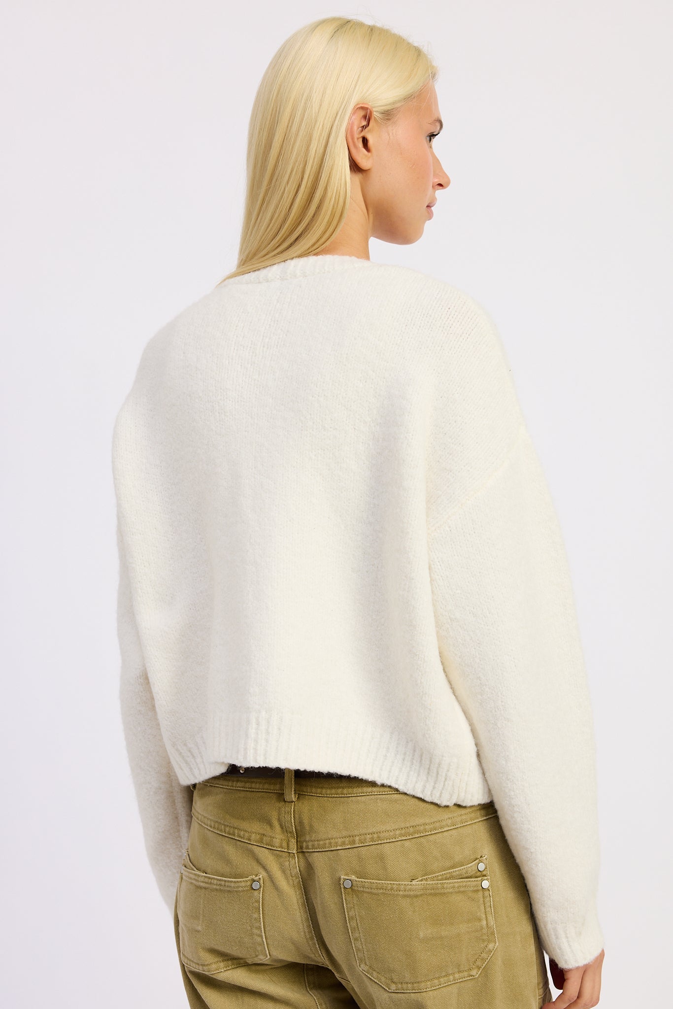 Emory Park Juliette Cardigan in Ivory Pink view 6 - Juliette Cardigan Free People (top)