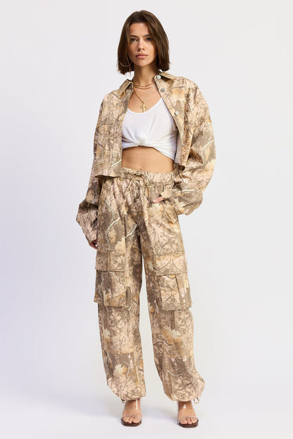 Emory Park Kaavia Cargo Pants in Olive Pink Blush - Kaia Cargo Pant (bottom)