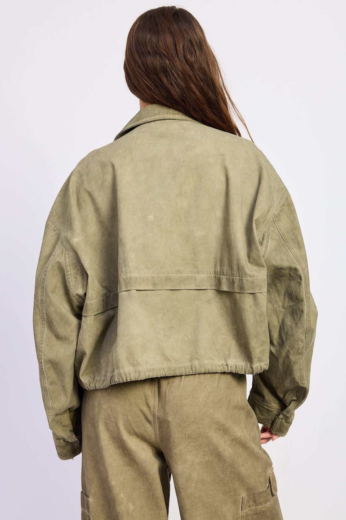 Emory Park Kaela Jacket in Washed Khaki view 3 - Keela Jacket (layer)