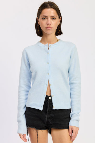 Emory Park Kaia Cardigan Top in Baby blue - Kaia Cardigan Set