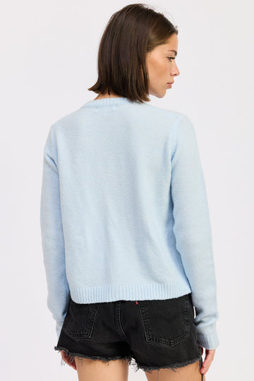 Emory Park Kaia Cardigan Top in Baby blue view 2 - Kaia Cardigan Set
