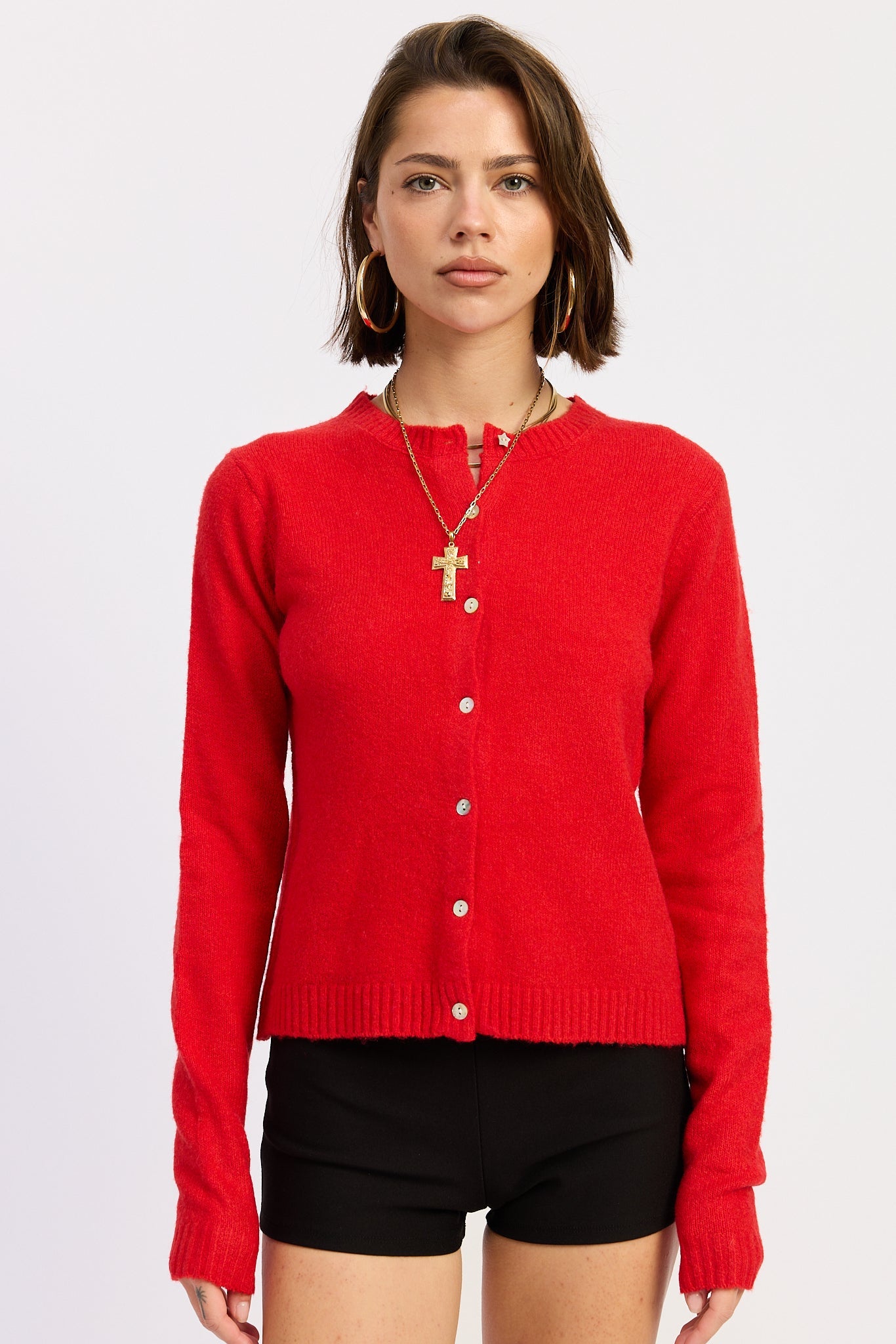 Emory Park Kaia Cardigan Top in Heather Gray view 10 - Kaia Cardigan Set