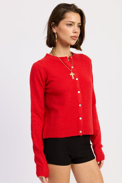 Emory Park Kaia Cardigan Top in Heather Gray view 11 - Kaia Cardigan Set