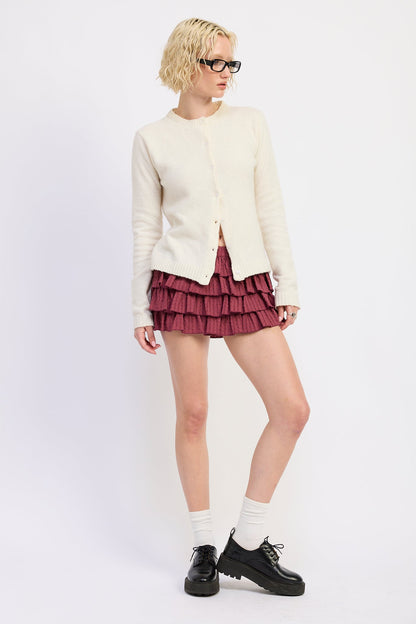Emory Park Kaia Cardigan Top in Off-White view 4 - Kaia Cardigan Set