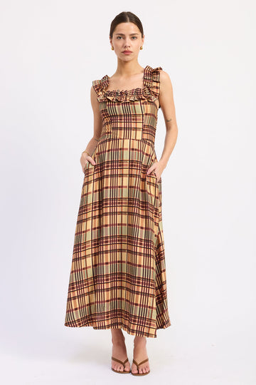 Emory Park Kathleen Midi Dress in Almond - Kate Midi Dress