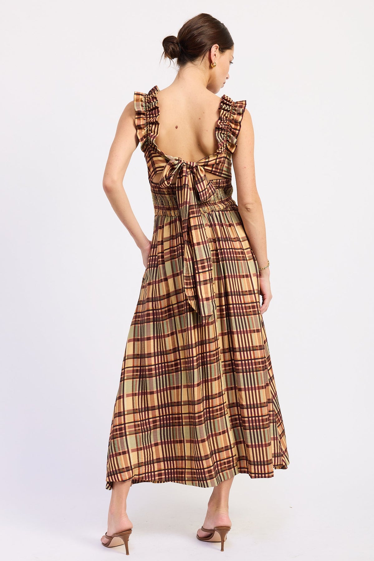 Emory Park Kathleen Midi Dress in Almond view 3 - Kate Midi Dress