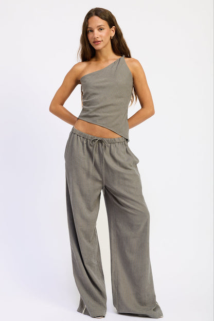 Emory Park Keira Pants in Burgundy Ivory Stripe view 7 - Keira Pants Brandy Melville (bottom)