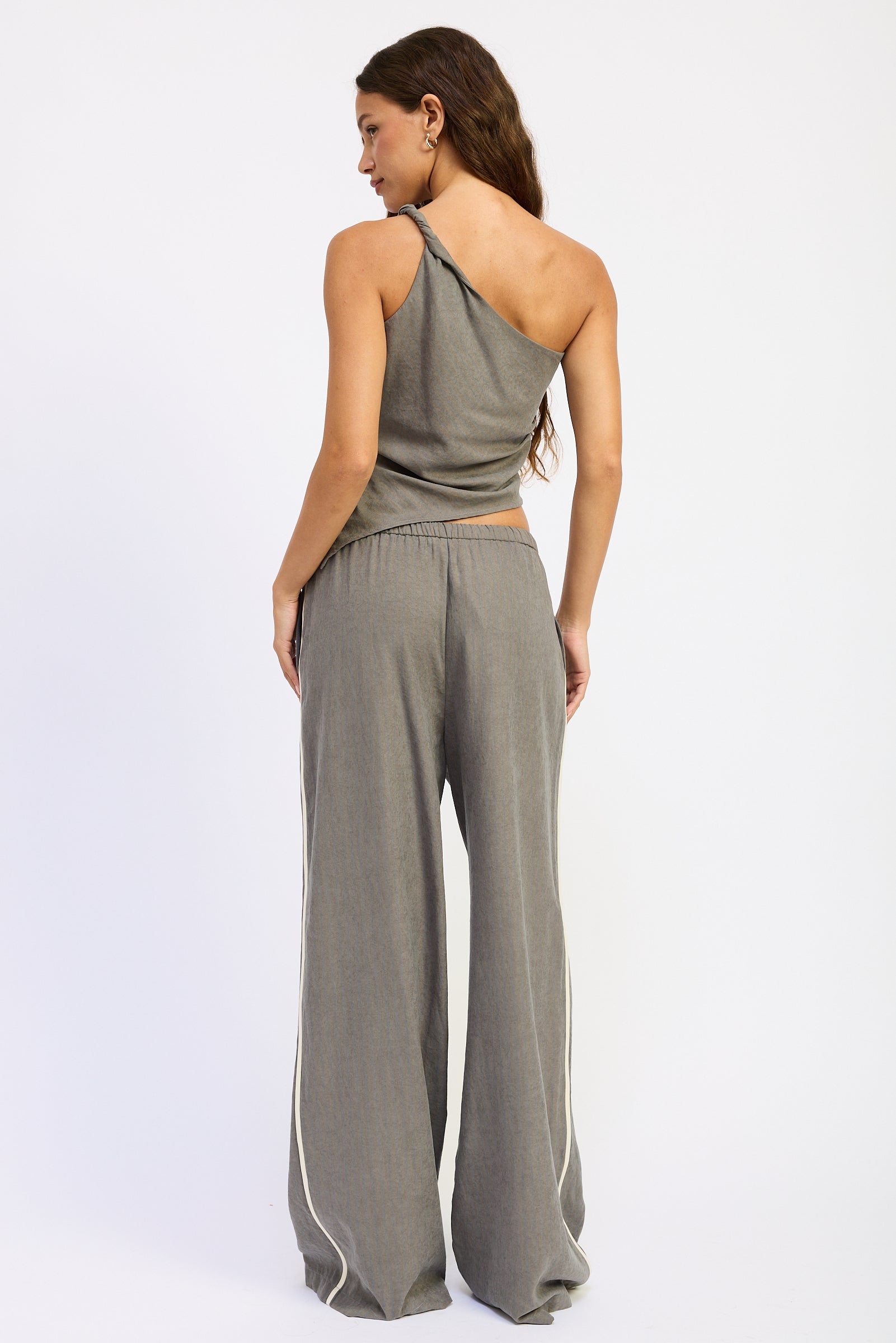 Emory Park Keira Pants in Burgundy Ivory Stripe view 9 - Keira Pants Brandy Melville (bottom)