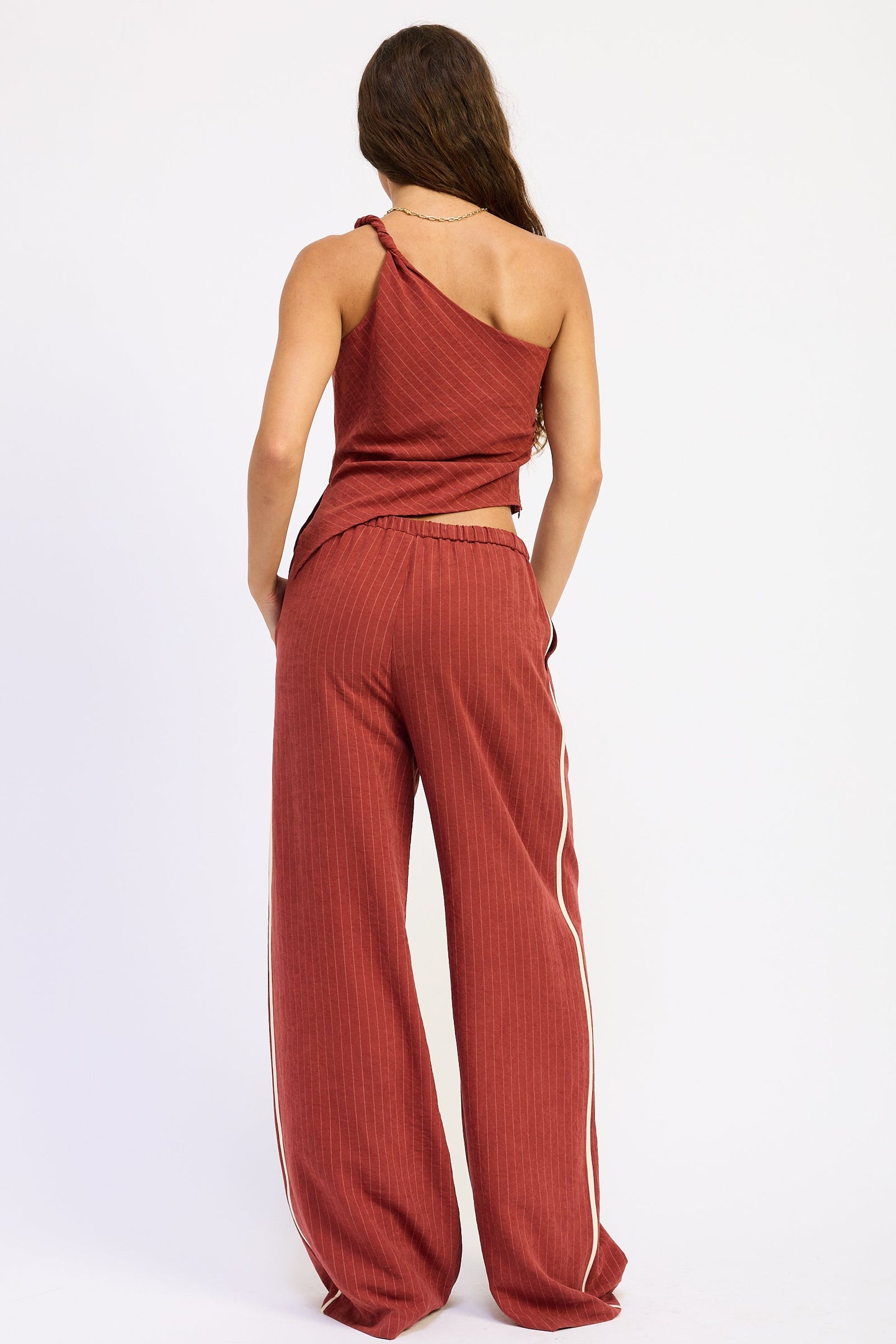 Emory Park Keira Pants in Grey Blue Stripe view 6 - Keira Pants Brandy Melville (bottom)