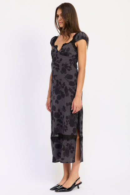 Emory Park Keziah Maxi Dress in Black view 2 - Keziah Long Sleeve Maxi Dress