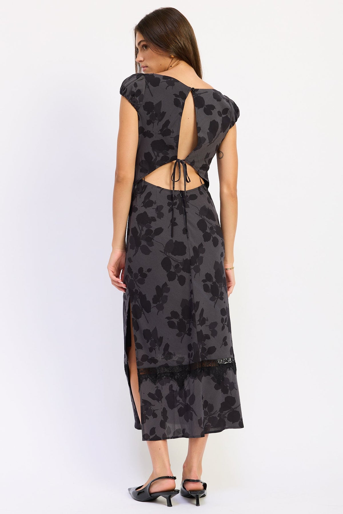 Emory Park Keziah Maxi Dress in Black view 3 - Keziah Long Sleeve Maxi Dress