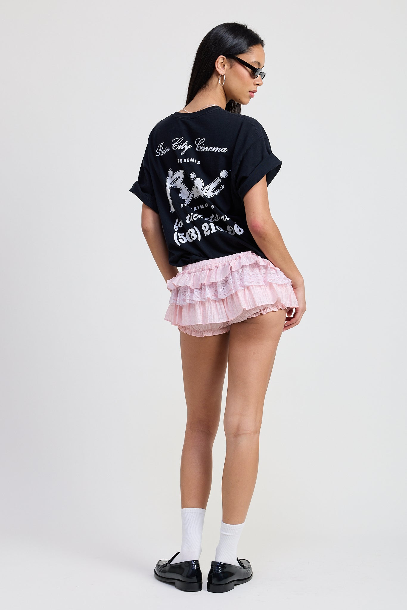 Emory Park Lira Mini Ruffle Skort in Medium view 3 - Lira Mini Skirt