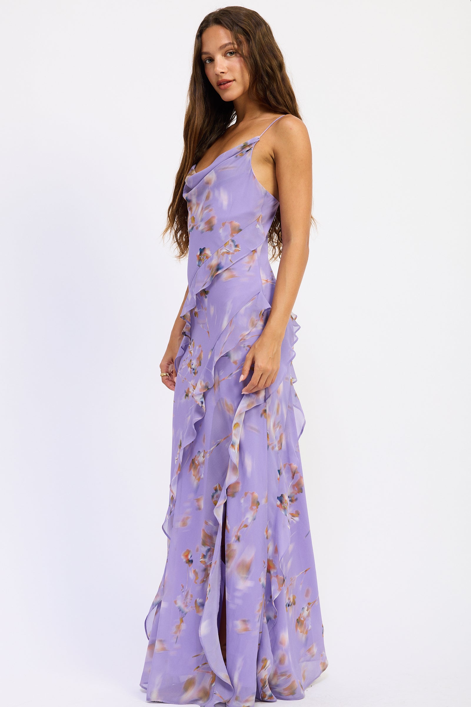 Emory Park Lorraine Maxi Dress in Purple view 2 - Lorraine Maxi Dress Baby Blue