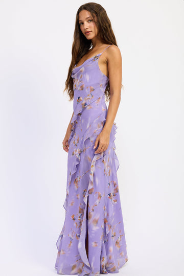 Emory Park Lorraine Maxi Dress in Purple view 2 - Lorraine Maxi Dress Baby Blue